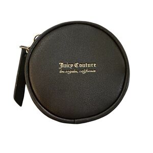 Juicy Couture Women's Black and Gold Coin Purse Pouch